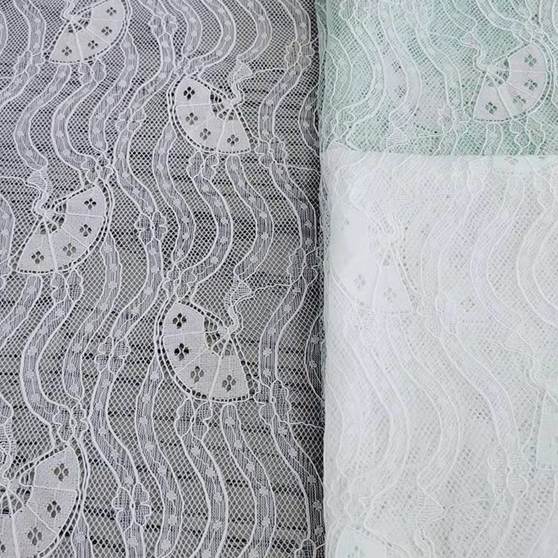 Lace Fabric Dress Cutwork Nylon for Women's Wear Wholesale Supplier 7